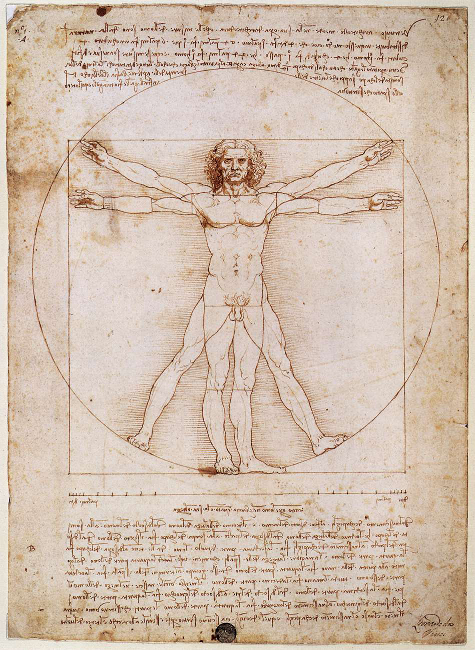 'Vitrivian' av Leonardo da Vinci (1492)