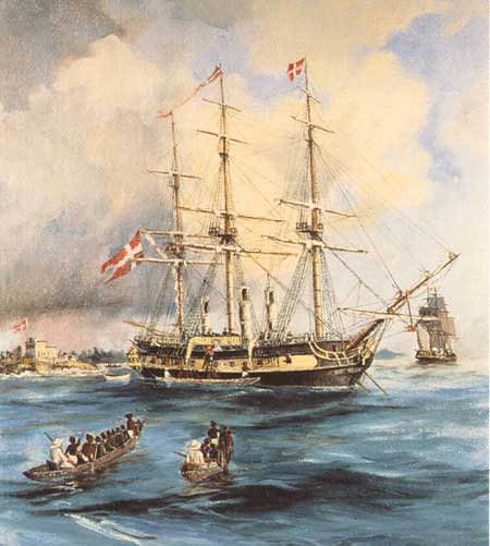 The Slaver Fredensborg painted by Ants Lepson